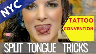 CRAZY TATTOOING PIERCING AND TONGUE SPLITTING VIDEOS [upl. by Hadley]