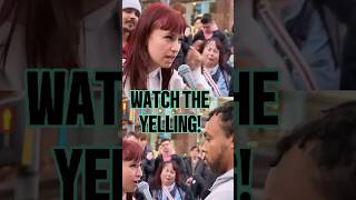 She SCREAMS at him until he says THIS 😱👍 shorts christian evangelism [upl. by Netsruk]