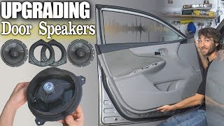 How To Install BETTER Door Speakers w NVX 65 Coaxial Speaker amp Installing Aftermarket Adapter Ring [upl. by Eesdnil]