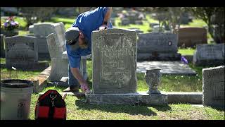 quotRestoring History Cleaning John Handjis Grave Marker  A Touching Tributequot [upl. by Desberg]