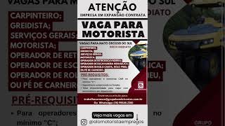 Vagas de Emprego de Motorista [upl. by Aicilak]