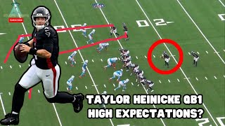 Game Film Review  Taylor Heinicke named Atlanta Falcons QB1  Expectations Too High [upl. by Rafaelof]