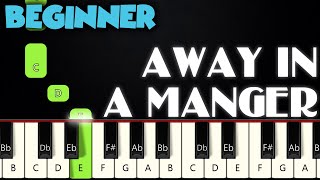 Away In A Manger  BEGINNER PIANO TUTORIAL  SHEET MUSIC by Betacustic [upl. by Willdon]