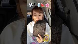 MAKAN RAMBUT NENEK SIHIR‼️ satisfying fruit food mukbang eatemoticnsm shortvideo dubber [upl. by Else]