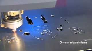 Laser cutting of 3mm aluminum [upl. by Amihsat]