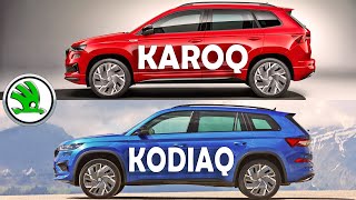 2022 ŠKODA KAROQ vs Skoda KODIAQ SUV Compare [upl. by Huberman241]