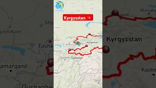 kyrgyzstan 🇰🇬 asia viral ytshorts trending map ssc [upl. by Euqirrne664]