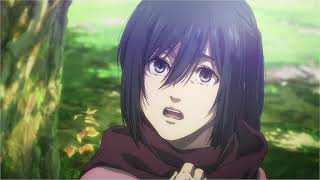 Mikasa Sits at Erens Grave English Dub Final Scene  Attack on Titan Finale [upl. by Cathryn]