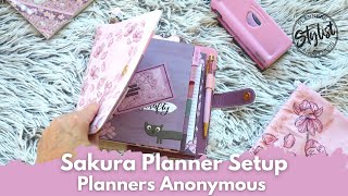 Sakura planner setup  Planners Anonymous Melody planner [upl. by Procora]