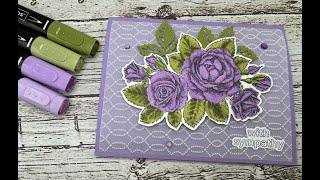 Stippled Rose Bundle Sympathy Card Stampin Up [upl. by Beau849]