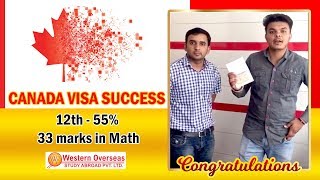 Canada Visa with 55 Marks in 12th 33 in Math [upl. by Raeann]