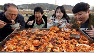 싱싱한 아귀와 문어 백고둥 조개 푸짐하게 넣은 해물찜 먹방 Braised Spicy Seafood 요리amp먹방  Mukbang eating show [upl. by Corissa]