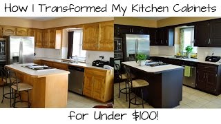 How I Transformed My Kitchen Cabinets for Under 100 [upl. by Claiborn]