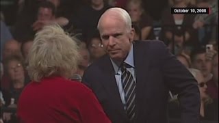 Flashback McCain tells supporter Obama is a decent [upl. by Assiruam]