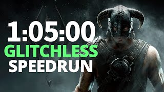 WR Skyrim  Glitchless Main Quest Speedrun in 10500 [upl. by Bysshe720]