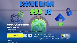 999 IQ ESCAPE ROOM FORTNITE How To Complete 999 IQ Escape Room nvsl33p [upl. by Crandell]