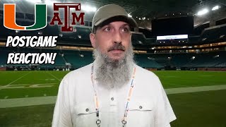 INSTANT REACTION to Miamis Big Win Over No 23 Texas AampM [upl. by Januisz]