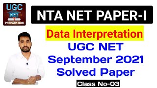 Data Interpretation for UGC NET JRF 2021 Exam  Class No03 [upl. by Sitarski]