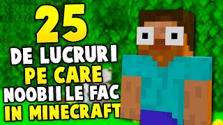 25 de LUCRURI pe care LE FAC NOOBII in MINECRAFT [upl. by Pollack]