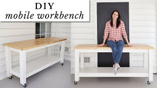 How to Build a DIY Mobile Workbench  DIY Workbench [upl. by Eizdnil266]