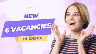 New Vacancies in chegg  chegg india [upl. by Ecinrahs]