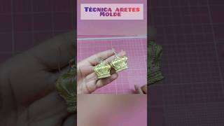 Técnica para hacer Aretes con molde pastaflexible porcelanafria manualidades diy [upl. by Humphrey]