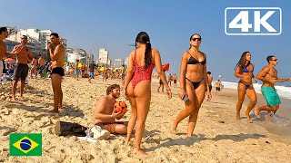 🇧🇷 4K Walking Tour on LEBLON BEACH  BRAZIL BEACH WALK RIO DE JANEIRO [upl. by Llennyl]