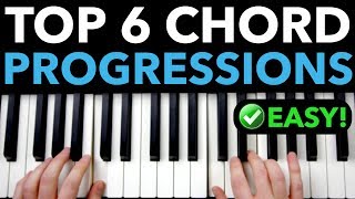 6 BEST Chord Progressions for Piano Beginners EASY [upl. by Otter595]