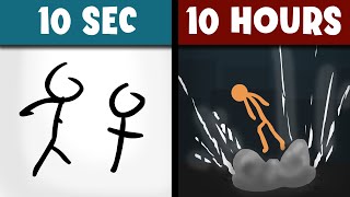 Animating a STICK FIGHT in 10 Seconds vs 10 Hours [upl. by Rim297]