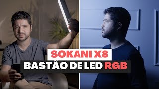 Sokani X8  Bastão de Led Review Completo [upl. by Anirret338]