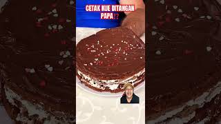 CETAK KUE DITANGAN PAPA⁉️ music song cover cake cakedecorating chocolate funny [upl. by Torre57]