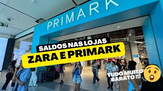 Vlog SALDOS NAS LOJAS ZARA E PRIMARK EM PORTUGAL [upl. by Lilahk]