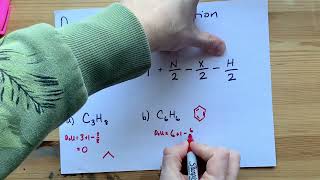 Degree of Unsaturation from Chemical Formula Five Examples [upl. by Yehtomit]