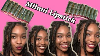 Milani Color Statement Lipstick Swatch  Naturally Nessy [upl. by Kalvn839]