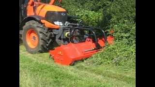 AGRITECSchlegelmulcher GS60250 an Kubota M130X 2  wwwagritecde [upl. by Norri]