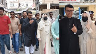 MBT Amjed Ullah Khan along with family cast their votes  Slams BJP candidate madhavi latha [upl. by Duomham]