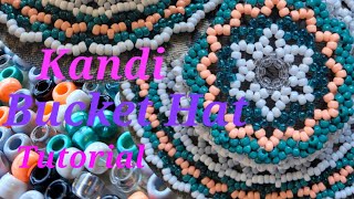 Kandi Bucket Hat Tutorial Part 1 Please DO NOT use design for profit [upl. by Mandie]