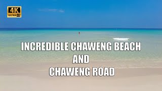 4K Koh Samui Chaweng Walking street and Chaweng beach  Virtual walking tour  Streets of Thailand [upl. by Scholz678]