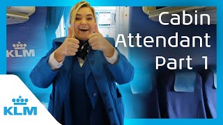 Cabin Attendant For A Day  Part 1  Intern On A Mission  KLM [upl. by Balthasar444]