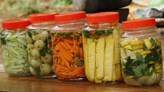 Pickled Veggies  Quick Pickles  Cucumber  Carrot  Gooseberry  Lime  Pineapple [upl. by Gnilrad]