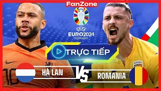 Trực tiếp Euro 2024  Romania  Hà Lan  Livestream từ fanzone [upl. by Cohbath]