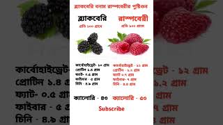 ব্ল্যাকবেরি বনাম রাস্পবেরীর পুষ্টিগুন😎Nutritional value of blackberry vs raspberryshorts funny [upl. by Annoya]