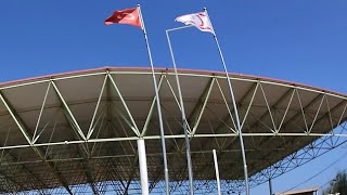 Deryneia border crossing between the Republic of Cyprus and Northern Cyprus near Famagusta [upl. by Bierman]