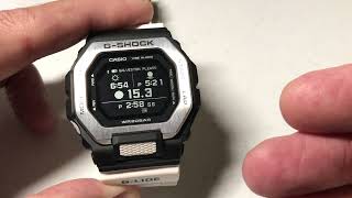 Casio GShock GBX100  View Sunrise and Sunset Times [upl. by Eugen]