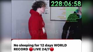 YouTuber ‘Norme’ has been Awake on Livestream For 228 Hours Trying To Break The Record For No Sleep [upl. by Xena9]