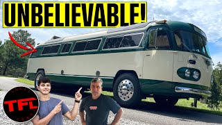 My Dad Built This CRAZY RV From a Rare 40s Bus Youve Never Heard Of Check Out the Results [upl. by Eidoj]