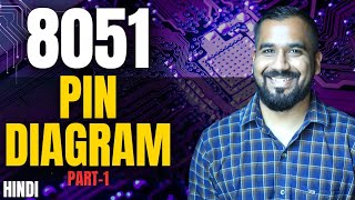 8051 Microcontroller Pin Diagram Part1 Explained in Hindi [upl. by Ynez]