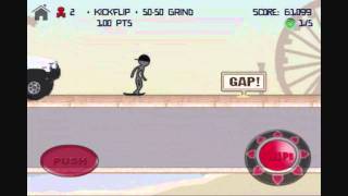 Stickman Skater for iPhone Gameplay Video [upl. by Alesi]