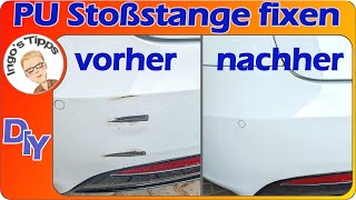 Kunststoff Stoßstange reparieren und lackieren Risse verschließen am Tesla Model S  IngosTipps [upl. by Dloraj640]