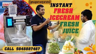 Franchise అక్కర లేని Instant Fresh IceCream With FreshJuice make on Snow Ice Machine BINGSU COOLEX [upl. by Stauffer]